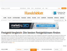 Tablet Screenshot of festgeld.rechner.handelsblatt.com