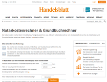 Tablet Screenshot of grundbuch.rechner.handelsblatt.com